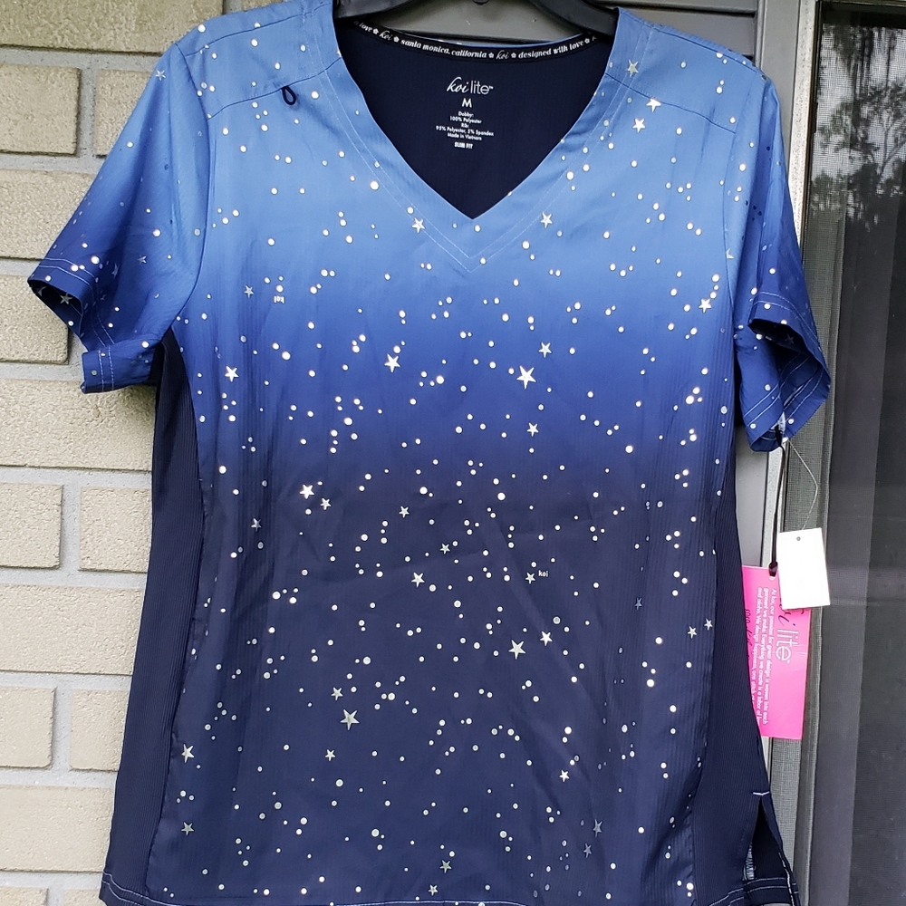 Koi Lite Dobby Slim Fit Scrub Top Size Medium